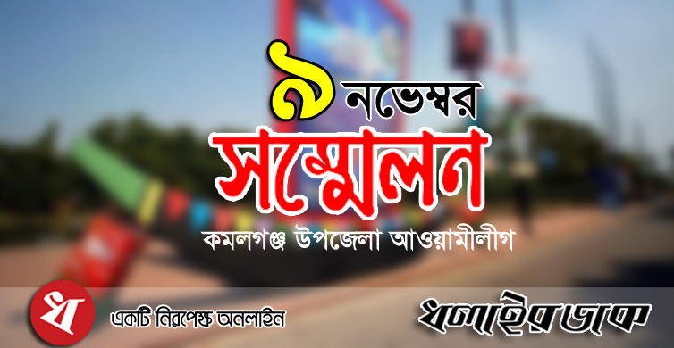 ৯ নভেম্বর কমলগঞ্জ উপজেলা আওয়ামীলীগের সম্মেলন নেতৃত্ব পেতে দেড় ডজন নেতার দৌড়ঝাপ