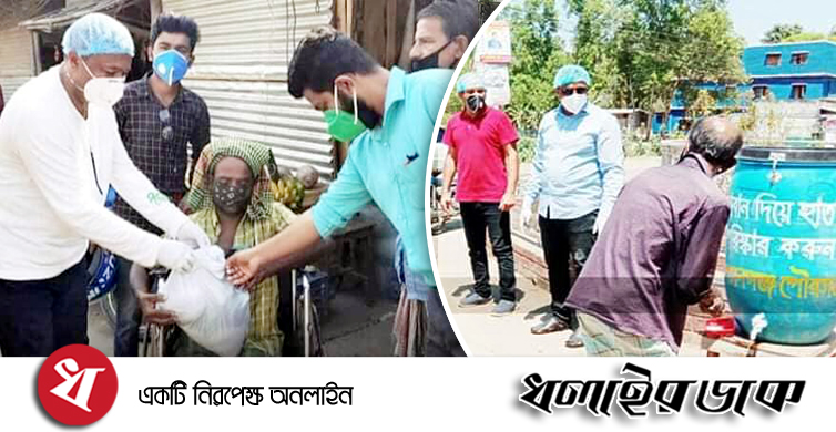কমলগঞ্জের পৌর মেয়র ঝুঁকি নিয়ে মাঠে তৎপর: সর্বত্র প্রসংশা খুঁড়াছে