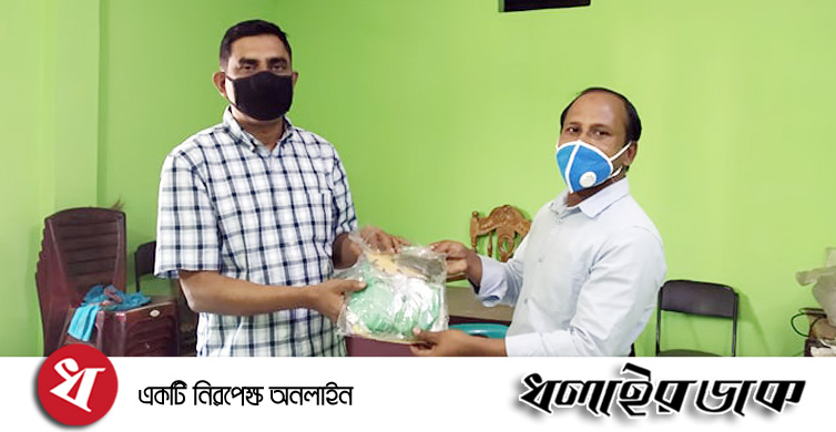 কমলগঞ্জে সাংবাদিকদের মাস্ক দিলেন জেলা পরিষদ সদস্য