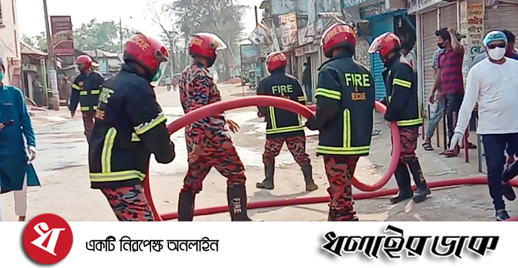 কমলগঞ্জে পৌর মেয়রের উদ্যোগে পৌর বাজারে জীবাণুমুক্ত স্প্রে করে ফায়ার সার্ভিস