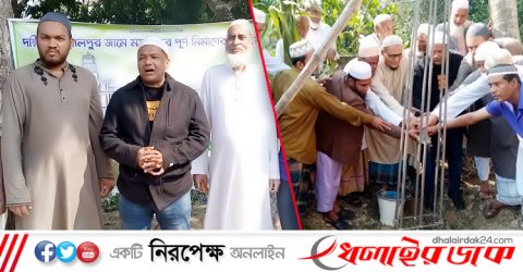 কমলগঞ্জে মসজিদের ভিত্তি প্রস্তর স্থাপন করেন পৌর মেয়র জুয়েল