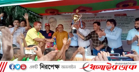 কমলগঞ্জে বঙ্গবন্ধু গোল্ডকাপ ফুটবল টুর্নামেন্টের ফাইনাল খেলা অনুষ্ঠিত