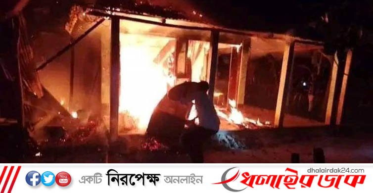 কমলগঞ্জে অগ্নিকাণ্ডে দুটি ব্যবসা প্রতিষ্ঠান পুড়ে ছাই