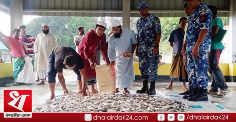 এতিম ও দুস্থরা পেল ২ হাজার ৮০০ কেজি ইলিশ