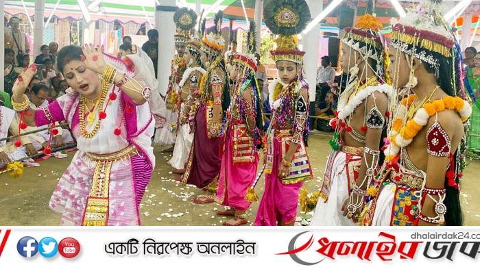 কমলগঞ্জে রাখাল নৃত্যের মধ্য দিয়ে শুরু মহারাসলীলা