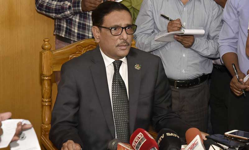 ঢাকা শহরে হরতালের কোন চিহ্ন নেই, জনগণের সাড়া নেই : ওবায়দুল কাদের