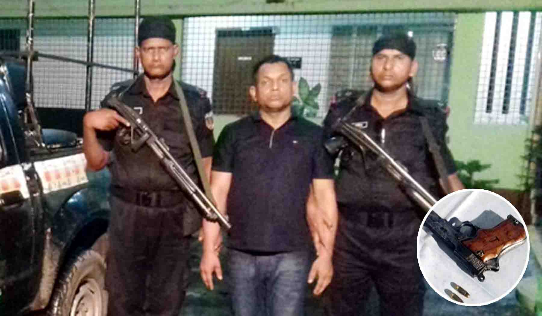 অস্ত্রসহ র্যাবের হাতে ডিশ বাদল আটক