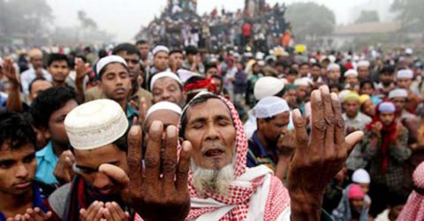মুসলিম উম্মাহর শান্তি-সমৃদ্ধি কামনায় শেষ হলো ইজতেমার প্রথম পর্ব