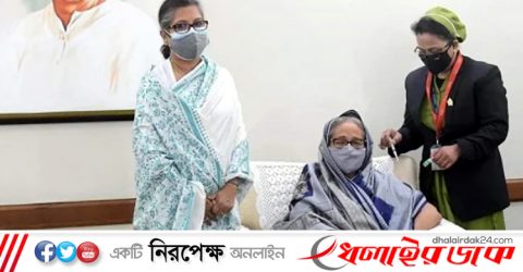 করোনার টিকা নিলেন প্রধানমন্ত্রী শেখ হাসিনা