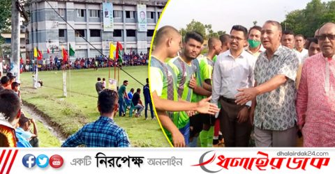কমলগঞ্জে বঙ্গবন্ধু গোল্ডকাপ ফুটবল টুর্নামেন্টের উদ্বোধন: