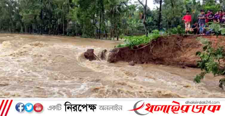 আখাউড়ায় ১০ গ্রাম প্লাবিত, ভেঙে গেছে হাওড়া বাঁধ