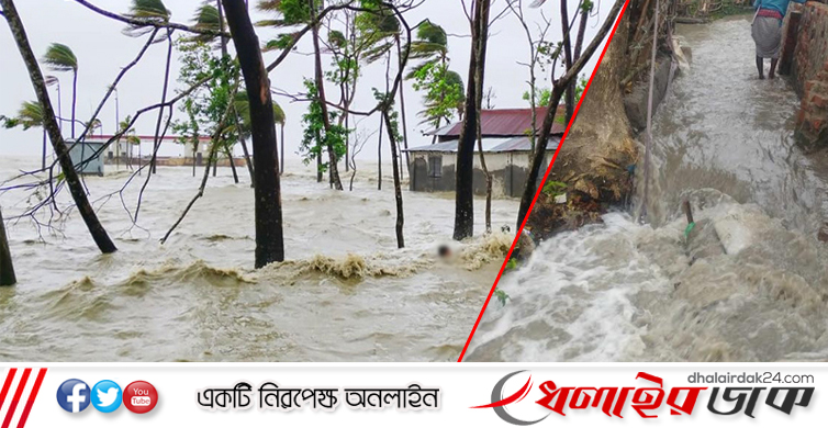 বিদ্যুৎ বিচ্ছিন্ন পুরো বাগেরহাট, জলোচ্ছ্বাসে প্লাবিত নিম্নাঞ্চল