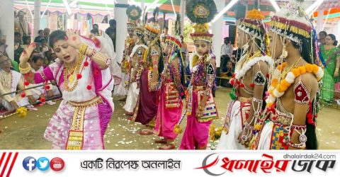 কমলগঞ্জে রাখাল নৃত্যের মধ্য দিয়ে শুরু মহারাসলীলা