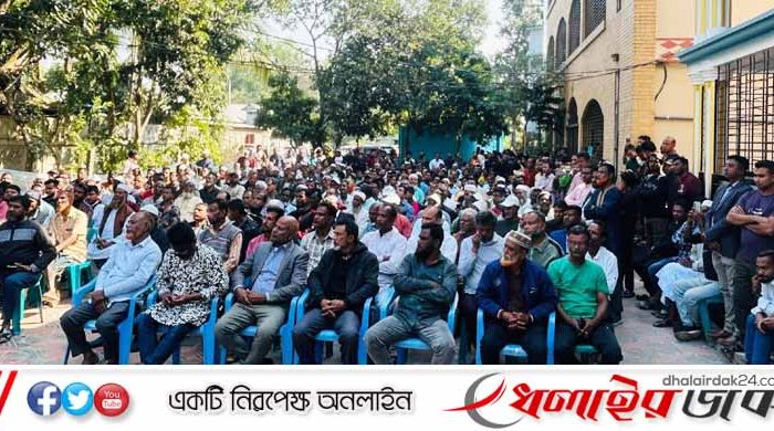 মৌলভীবাজার-৪: ধানের শীষের প্রার্থী হাজী মুজিবের বাসভবনে নির্বাচনী মতবিনিময় সভা