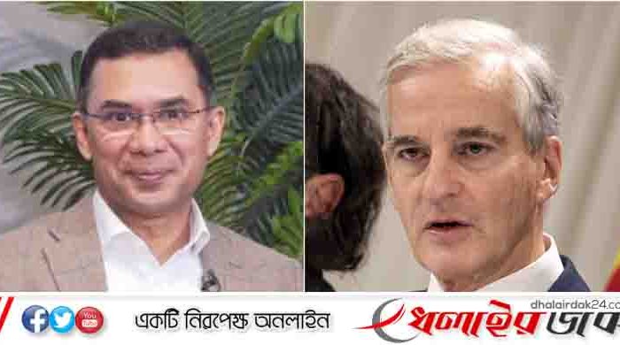 তারেক রহমানকে অভিনন্দন জানালেন নরওয়ের প্রধানমন্ত্রী