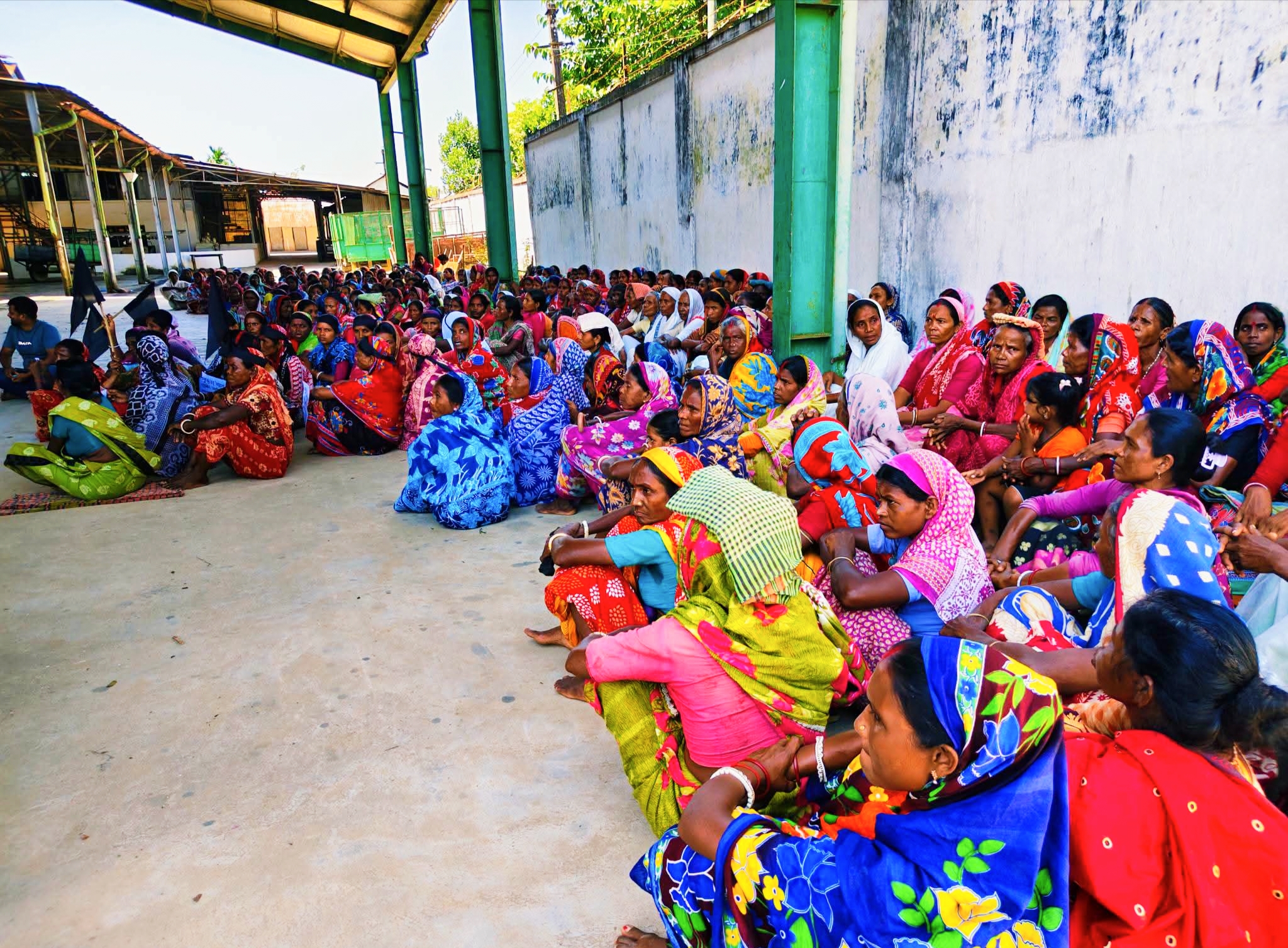 বোনাস ও বকেয়ার দাবিতে মিরতিংগায় চা শ্রমিকদের কর্মবিরতি