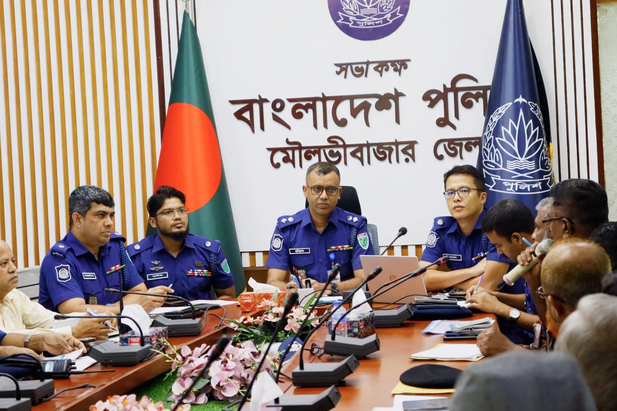 মৌলভীবাজারে দুর্গাপূজা উপলক্ষে জেলা পুলিশের মতবিনিময় সভা অনুষ্ঠিত