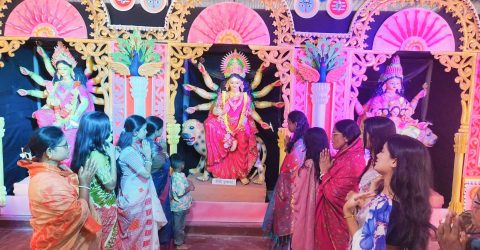 শ্রীমঙ্গলে পৌরাণিক মহিমায় ব্যতিক্রমী ‘নবদুর্গা’ পূজার সূচনা
