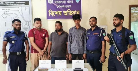 বড়লেখায় আলোচিত চুরির রহস্য উদঘাটন; চোরাই স্বর্ণ ও নগদ টাকাসহ গ্রেফতার ৬